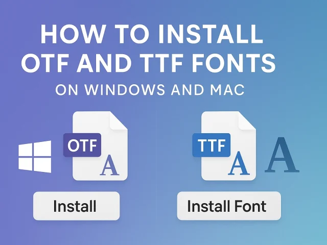 How to Install OTF and TTF Fonts on Windows and Mac