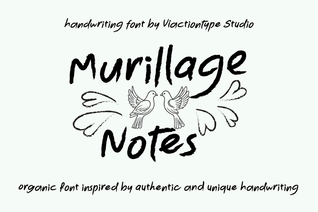 VT Murillage Notes – Handwriting Brush Font