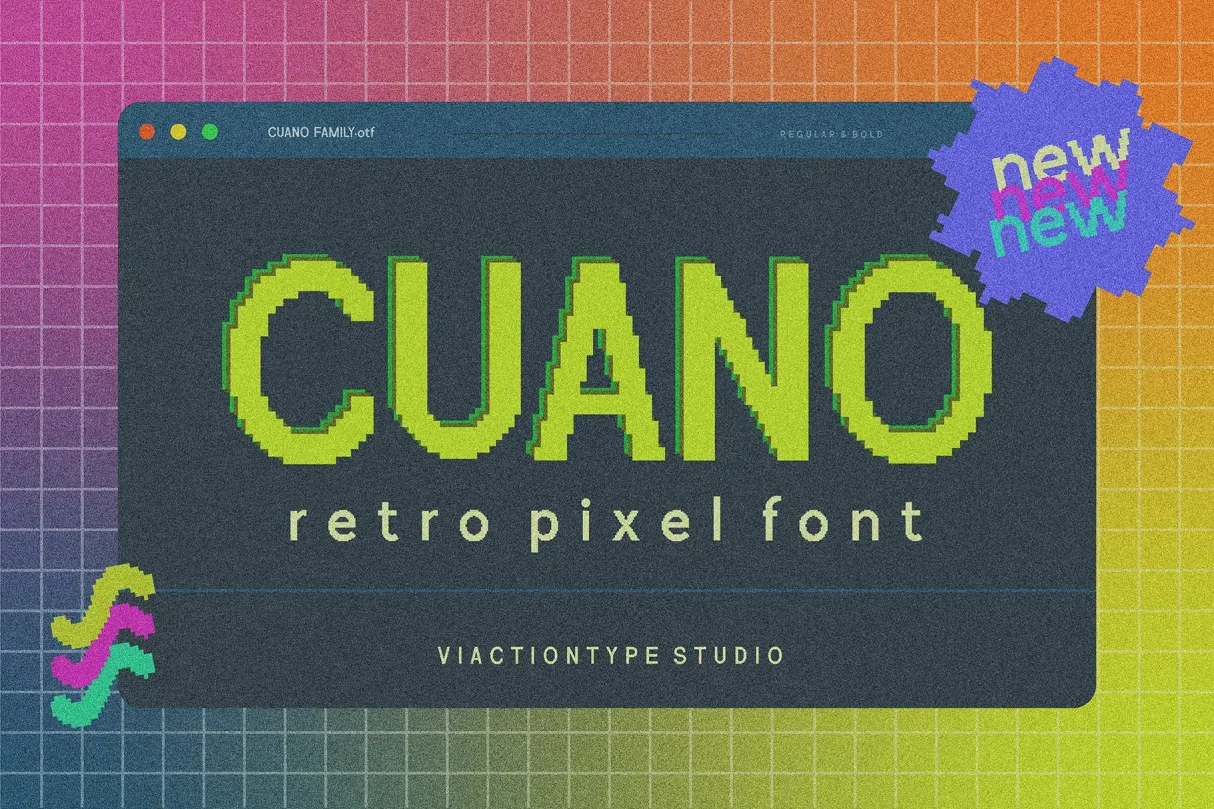 VT Cuano – Retro Pixel Font